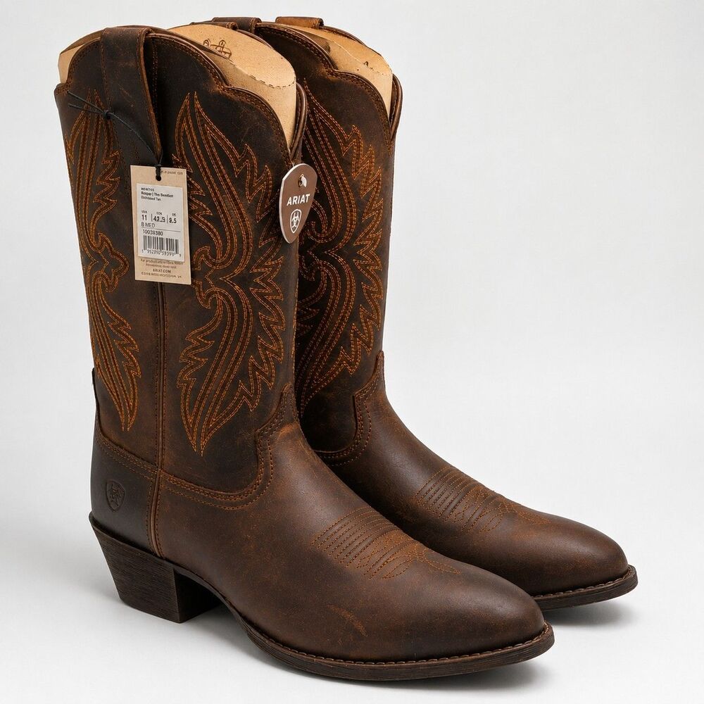 ARIAT® Heritage R Toe StretchFit Western Boots Distressed Brown Women’s 11B